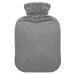 Grey Hot Water Bottle with Cover Hot Water Bottles for Pain Relief Hand Feet Heating Bottles for Arthritis 1L