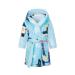 XINNE Boys Girls Soft Bathrobe Cute Pattern Robes Toddler Baby Flannel Hoodie Pajamas Sleepwear Blue Sky 110