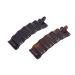 Parcelona French Crinkled 3" Shell Brown and Black Celluloid Acetate Set of 2 Non Slip Grip Strong Hold Hair Clip Barrettes for Women
