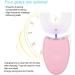 U-Shaped Adult Toothbrush t Electric Sonic Toothbrush Automatic Cleaning Toothbrush Oral Care Tool with Food Grade Silicone Brush Head(Pink) - Buy Online on GoSupps.com