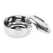Shaving Bowl with Mirror 4in Stainless Steel Beard Shaving Soap Cream Bowl for Men Wet Shave