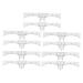 Healeved 20 Pcs Eyebrow Design Ruler Transparent Stickers Tools White Plastic Eyebrow Shape Auxiliary Tool