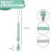 Vicloon Silicone Pacifier Chain - 2 Pack Baby Pacifier Clips for Girls & Boys - Green & Gray Gift Set - Buy Online on GoSupps.com