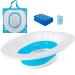 Sitz Bath for Toilet Hemorrhoids Postpartum Care, Perineal Soaking Bath Over The Toilet Seat for Pregnant Women, Foldable Sitz Basin Tub for Vaginal or Anal Inflammation Relief, Yoni Steam Seat Sitz Bath Basin+bonus Towel