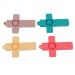 4Pcs Silicone Baby Teether Toy - Infant Teething Relief for Sore Gums | Chew Toys for Comfort - Buy Online on GoSupps.com