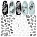 12 Sheets Black & White Floral Nail Art Stickers - Self-Adhesive Designs for Manicure | Elegant Nail Decorations for Women & Girls - Buy Online on GoSupps.com