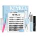 KevKev Eyelash Extension Kit 84 Pcs Cluster Lashes Lash Extension Kit Thin Band Individual Lashes with Lash Bond and Seal Lash Glue Remover Overnighter Seal and Applicator (Cloudy Kit D-8-16mix) DIY Lash Kit Cloudy