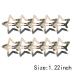 Star Snap Hair Clips - 10pcs Silver Barrettes for Women & Girls | Punk Hair Accessories - Buy Online on GoSupps.com