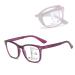 Lightweight Fold Blue Light Blocking Reading Glasses for Women Men Progressive Multifocus Computer Readers(Couleur:Purple Grandeur:1.5x)