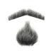 Remeehi Natural Black Men Beard Human Hair Lace Handmade Artificial Mustache Costume Pretend Beards 3-7#
