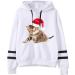 Bigfanshu Womans Sweaters Christmas Print Hooded Long Sleeves Sweatshirt Pullover Tops Shirt - Buy Online on GoSupps.com