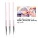 3pcs Nail Art Dotting Liner Brush Set with Rhinestone Handle - Pink Manicure Tools - Buy Online on GoSupps.com