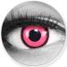 Funnylene colored contact lenses rose lunatic in pink - soft without strength 2 pack + free container - 12 monthly lenses - perfect for Halloween Carnival carnival or carnival