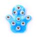 Roysmart Palm Shaped Massage Glove Body Massager with 9 360 Degree Roller Metal Roller Ball Stress Relief Massager (Blue)