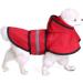 Shop Ultra-Light Waterproof Dogs Raincoat with Hood & Reflective Stripes | Small Dogs M Red - 100% Breathable - Buy Online on GoSupps.com