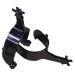 HILASON Black Steel Men Rodeo Spurs 5 Points Notched Rowels