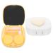 Homsfou 2 sentences contact box contact lens container for cosmetic lens lens van exquisite contact lens holder case fine accompanying box make-up mirror case sorted color 7.00x6.80x2.50cm