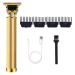 Hair Clippers for Men Professional Hair Clipper Barber Haircut T9 Sculpture Knife Rechargeable Razor Trimmer Adjustable Cordless Edge for Men (Color : Gold)