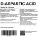 Aspartic Acid DAA 500mg 90 Capsules - Pharmaceutical Grade | UK Made - Buy Online on GoSupps.com