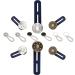 12Pcs Extender Button, Including 6Pcs Pants Waistband Extender Button 6Pcs Metal Collar Extenders Neck Silicone Extender Button for Men and Women
