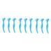 Minkissy 9 pcs wrong toothbrush portable prosthesis cleaning brush double -sided toothbrush double false teeth prosthesis brush clean detergent chemicals tool child dentures