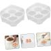 Fridge Egg Container 2pcs Box 4 Grid Egg Storage Box Plastic Pallet Empty Egg Carton re-usable - Buy Online on GoSupps.com