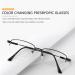 Miryea Photochromic Progressive Multifocal Reading Glasses - UV400 Protection Trifocal Transition Glasses for Women - Mnne Black 1.5x - Buy Online on GoSupps.com