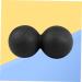 Healeeved Yoga Ball & Double Lacrosse Ball | Akupressure Trigger Point Roller | Peanut Foot Massager for Full Body Self-Massage - Black - Buy Online on GoSupps.com