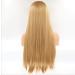 BGHJUE African Yellow Long Straight Synthetic Lace Front Wig - Soft Heat-Resistant Hair for Black Women - Buy Online on GoSupps.com