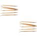 KALLORY 2 Pcs Eyeliner Bamboo Brush Straight Bent Angled Brush Cosmetic Double Head - Buy Online on GoSupps.com