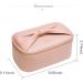 ROWNYEON Cute Travel Makeup Bag with Bow-knot Handle | Portable Waterproof Toiletry Pouch in Pink - Buy Online on GoSupps.com