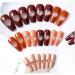 24 Pack Fake Nails Pearl Heart Length Ballerina Sweet Band Design Ballet Coffin Nail Tip French Transparent Full Cover (Color : Heart 1) - Buy Online on GoSupps.com