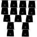 Healeved 15 Pcs Hair Dryer Storage Bag Hairdryer Hair Tool Organizer Makeup Bag Large Flannel Black