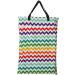 Large Hanging Wet/Dry Cloth Diaper Pail Bag for Reusable Diapers or Laundry (Rainbow Chevron)