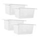 Garneck 4 pieces of living room storage organizer Under the sink spice basket for the kitchen storage basket wardrobe basket storage basket cabinet organizer pp white hollow small basket