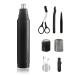 Nose Hair Trimmer Rechargeable Ear Hair Trimmer Kit Professional Painless Eyebrow & Facial Hair Trimmer for Men Women Powerful Motor and Dual-Edge Blades for Smoother Cutting Black