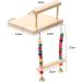 Bird Perches Cage Toys Bird Platform Stand Wooden Pet Bird Cage Hammock Swing Climbing Toys Bird Perch Chewing Toy for Budgie Green Cheeks Baby Lovebird Chinchilla - Buy Online on GoSupps.com