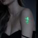 Glow In Dark Temporary Tattoo Stickers - 20 Sheets | Luminous Fluorescent Waterproof Body Art Transfers for Party, Festival & Club | Fun DIY Decoration Accessories - Buy Online on GoSupps.com