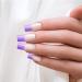 KISS Acrylic French False Nails Kit - Long Square Purple Tip Nails for Easy Application - Ready to Wear Gel & Manicure Included - Buy Online on GoSupps.com