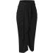 Sanahy Women's Casual Boho Maxi Wrap Skirt in Black | Elastic High Waist | Asymmetrical Slit Design | Perfect for Summer Beach Days - Buy Online on GoSupps.com