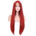 Wig Ladies Long Hair Red Curly Women Party Brazilian Straight Hair 50s 60s 70s 80s