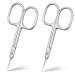 ACWOO Cuticle Nail Scissors 2PCS Sharp Curved Scissors Multi-Purpose Stainless Steel Beauty Scissors Manicure Cutter for Nail Toenail Eyebrow Eyelash