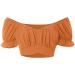 TUNUSKAT Women's Off-Shoulder Cross Short Sleeve Blouse - Orange | Summer Trendy Crop Top - Buy Online on GoSupps.com