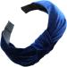 scicent Head Bands Adult Women Velvet Plain Headbands Fashion Knot Turban Hairband Elastic Hair Band for Girls - Navy - Buy Online on GoSupps.com