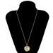 Olbye Gold Map Medallion Pendant Necklace - Minimalist Choker Jewelry for Women & Girls | International Shipping - Buy Online on GoSupps.com