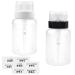 KYSUN 2 Pieces Push Down Bottle Container 200 ml Nail Art Liquid Empty Bottle Nail Polish Remover Liquid Bottle Nail Liquid Dispenser for Makeup and Nail Polish Black and White