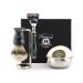 Haryali London Men's Shaving Set with 5 Razors Silver Tip Badger Brush Stand Bowl and Soap