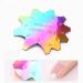 WPOND nail art edge trimmer template manicure styling template stainless steel colorful French style DIY crystal nail production nail tool Colorful D