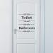 Bestjybt DIY Bathroom WC Sign Door Wall Sticker - Removable Washroom Home Decor - Buy Online on GoSupps.com