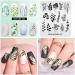 Alexnailart Flower Print Stamping Plates Set (NA015) - Manicure Template & Nail Art Tools - Buy Online on GoSupps.com